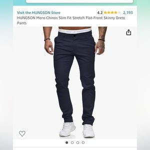 Slim Fit Stretch Flat-Front Skinny Dress Pants